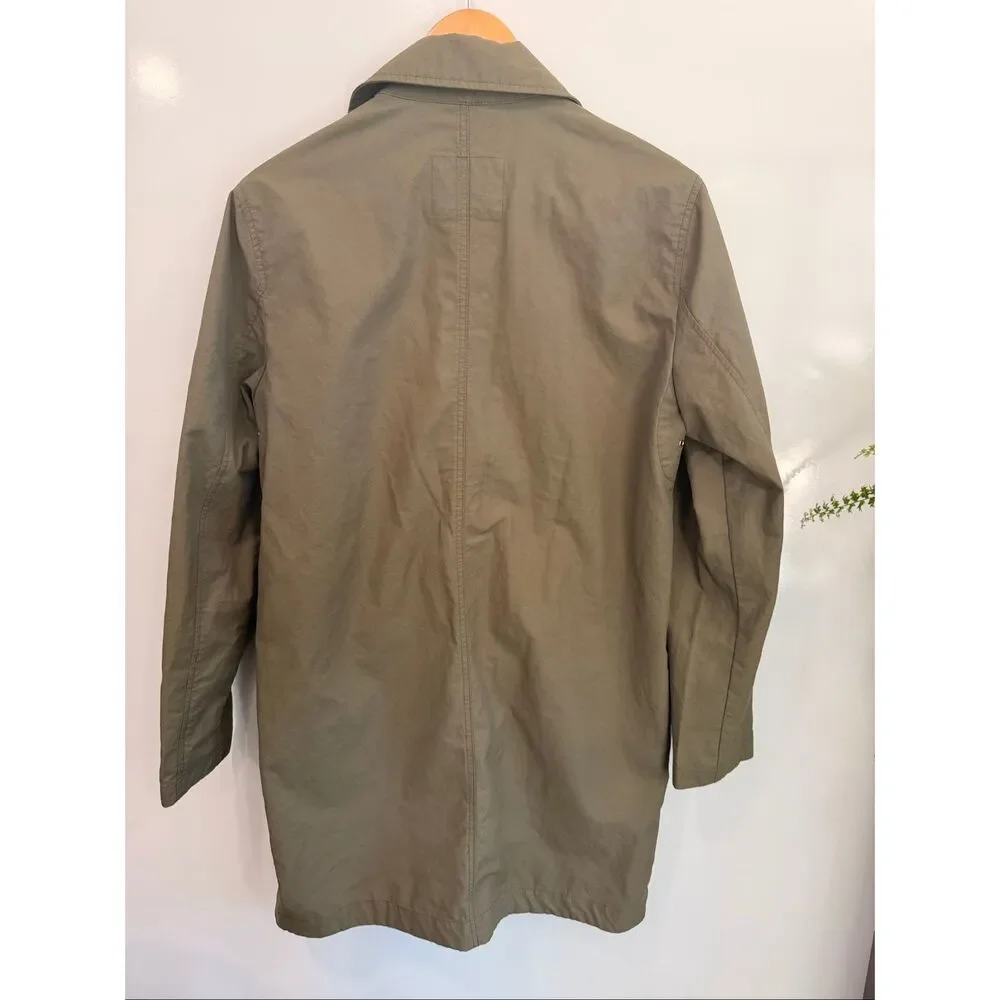 Abercrombie Fitch Olive Trench Coat Jacket S‎ NWOT - Picture 6 of 6